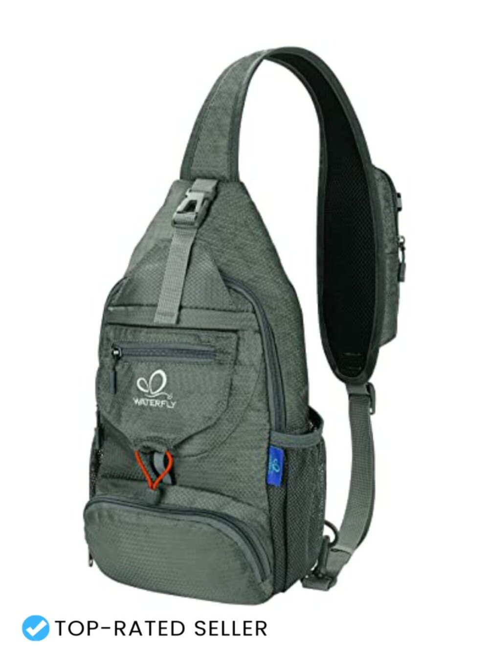 WATERFLY Packable Crossbody Sling Backpack Nylon Hiking Daypack